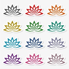 Fototapeta na wymiar Lotus Flower Logo 
