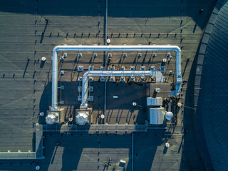 Ventilation system. The roof of the building..