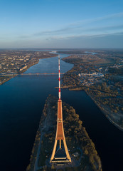 TV tower. Riga, capital of Latvia. Aerial view.