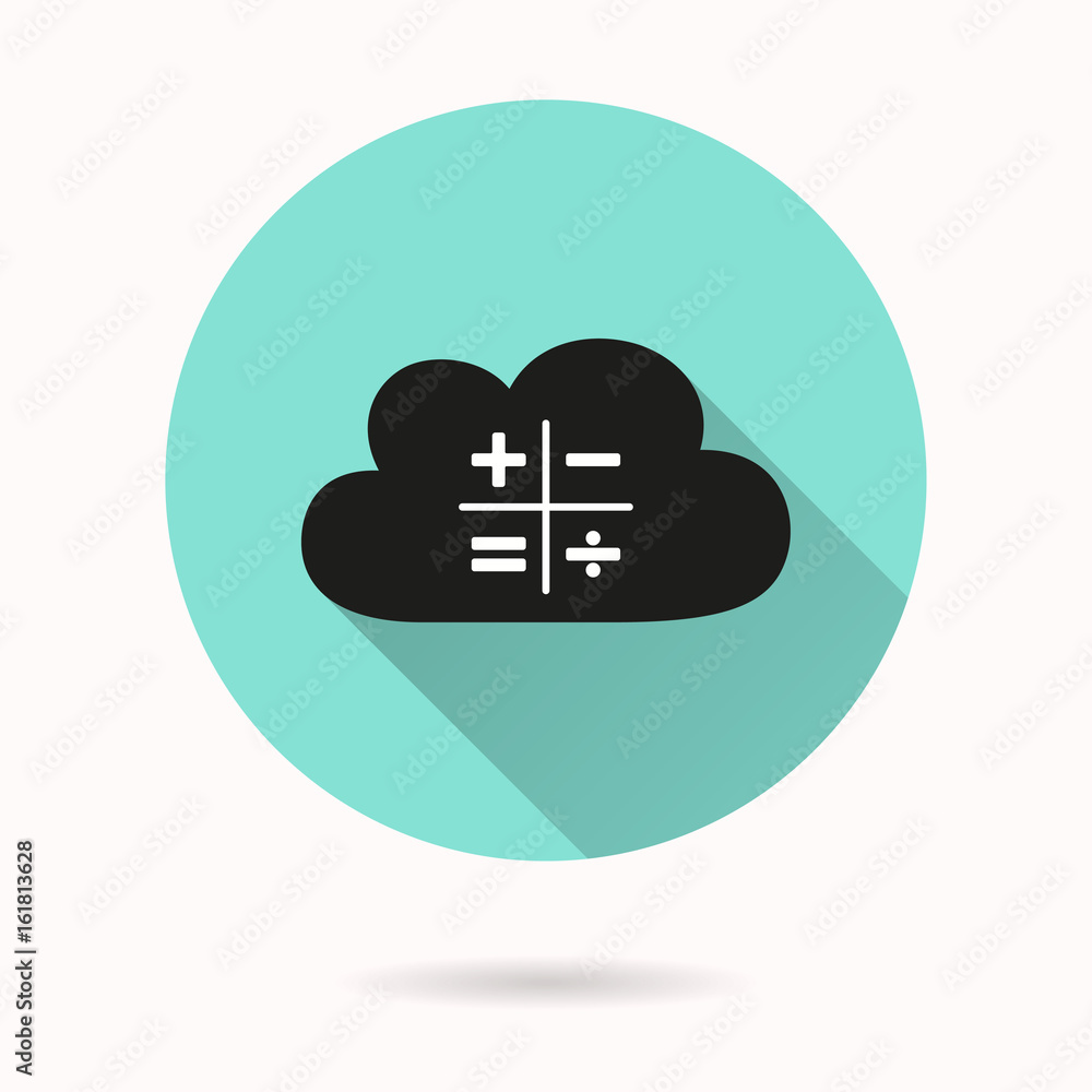 Poster cloud computing vector icon.