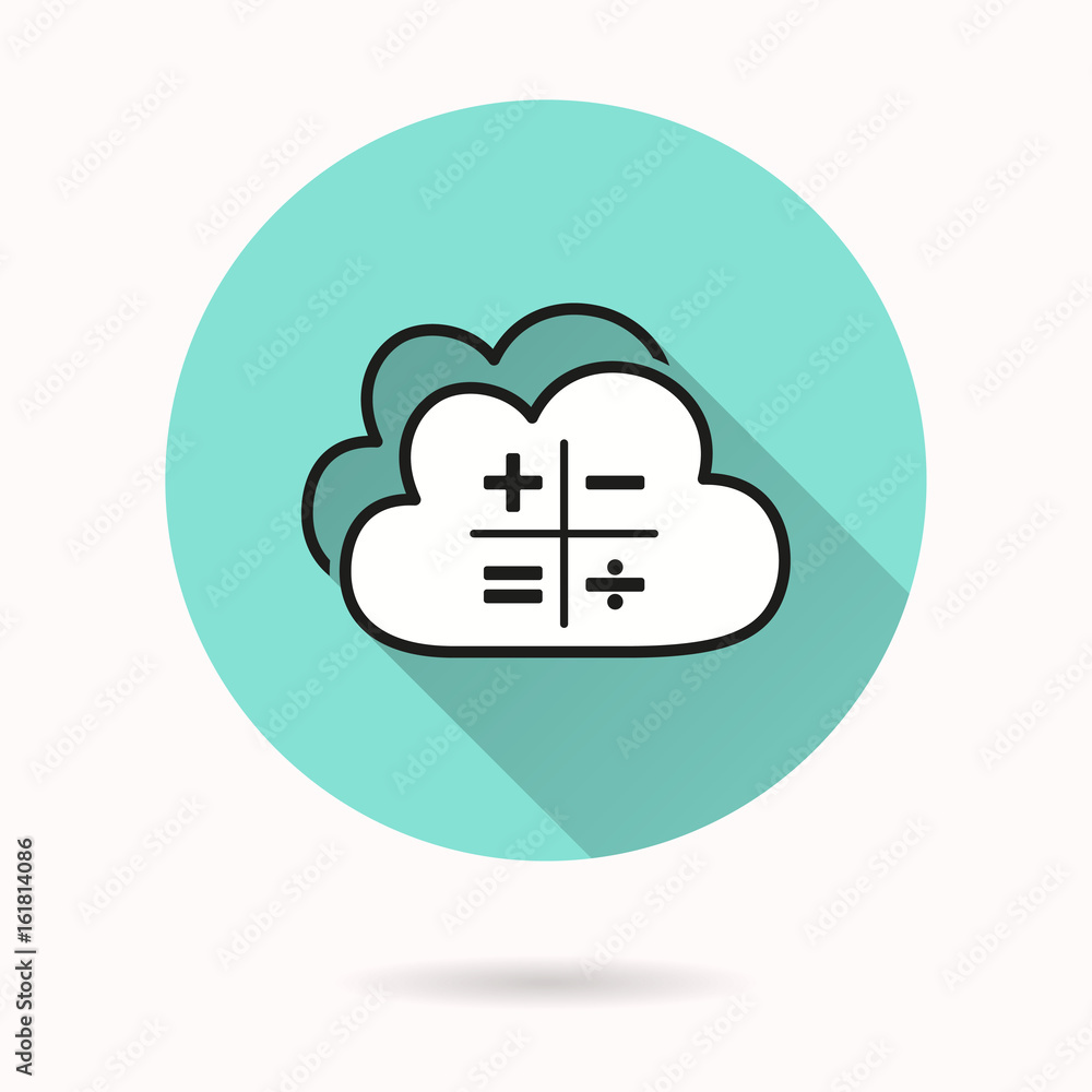 Poster cloud computing vector icon.