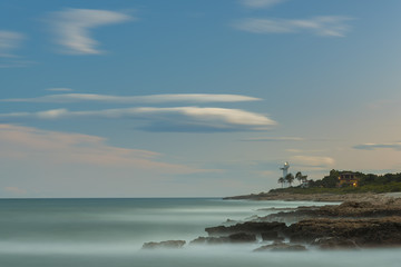 Fototapeta na wymiar Alcocebre coast and lighthouse (Castellon, Spain).