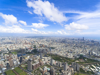 Fototapeta premium Aerial view of kaohsiung city . Taiwan.