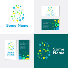 Creative Number 8 design vector template on The Business Card Template. Abstract Colorful Alphabet .Friendly funny.ABC Typeface.Type Characters Logotype.