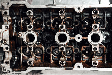 Camshaft close up, two valve per cylinder system