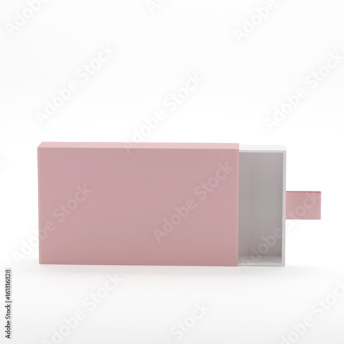 Download "Elegant Sliding Box Mock-Up Template On Isolated White Background, 3D Illustration" Stock photo ...