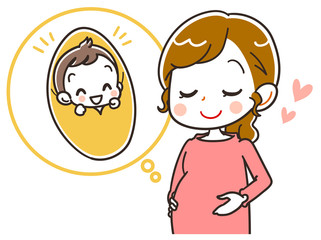 妊娠のイラスト素材