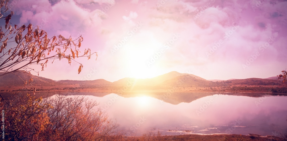Poster composite image of scenic view of cloudscape