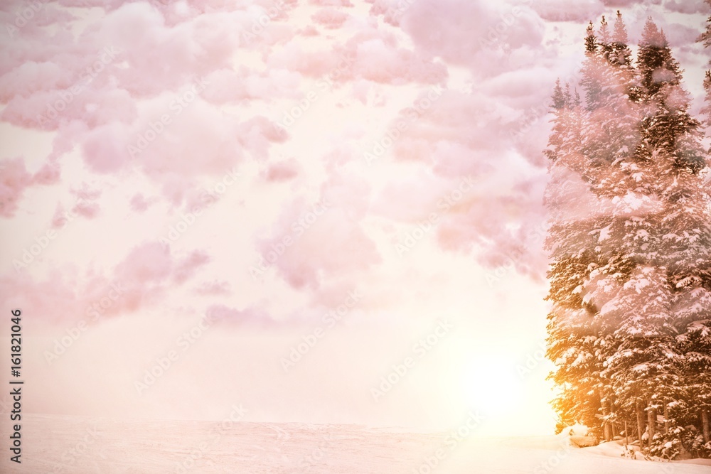 Poster composite image of scenic view of cloudscape