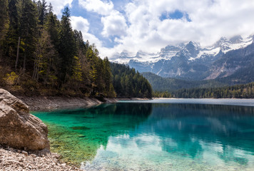 Lake Tovel (Italy) - crystal blue water and wonderful mountains