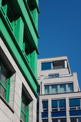 detail of contemporary skyscraper buildings in berlin