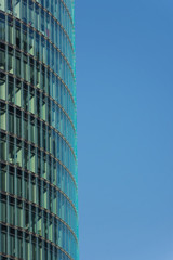 Fototapeta na wymiar detail of contemporary skyscraper buildings in berlin