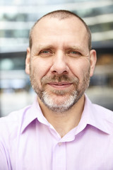 Face of middle-aged man