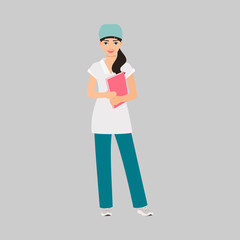 Female character of orthodontist