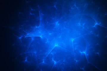 Shattered glass. Abstract fractal design. Isolated on black background.