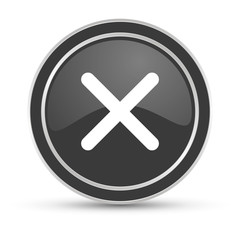 Schwarzer Button - Kreuz