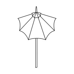 isolated cute umbrella icon vector graphic illustration