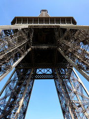 Close up of Eiffel tower part in Paris