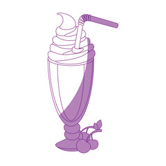 isolated milk shake icon vector illustration graphic design