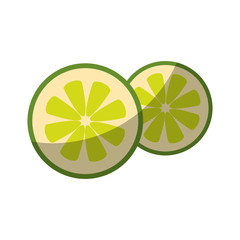 lemon in halves icon vector illustration graphic design