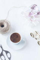 Turkish coffee with vintage concept