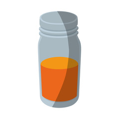 isolated orange bottle icon vector illustration graphic design