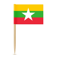 Flag of Myanmar. Flag toothpick