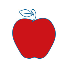 Red apple fruit icon vector illustration graphic design