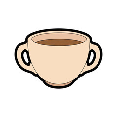 hot drink of chocolate icon vector illustration graphic design