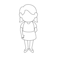 girl stand up icon vector illustration graphic design