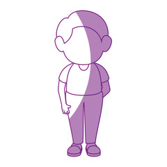 boy stand up icon vector illustration graphic design