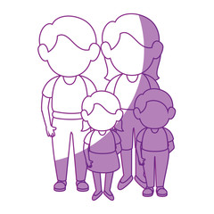 family stand up icon vector illustration graphic design