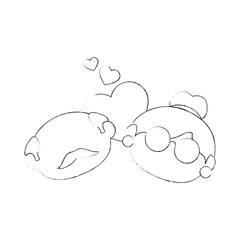 old couple in love icon vector illustration graphic design