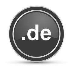 Schwarzer Button - de Domain deutsch