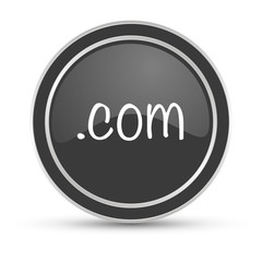 Schwarzer Button - com Domain Web