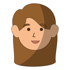 cute women face icon vector illustration graphic design