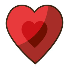 cute big heart icon vector illustration graphic design