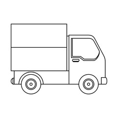 isolated merchandise truck icon vector illustration graphic design