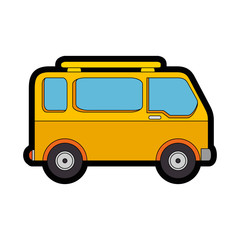 isolated van car icon vector illustration graphic design