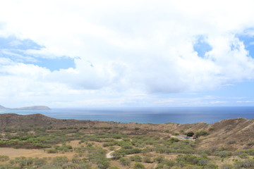 ダイヤモンドヘッド上からの風景