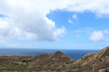 ダイヤモンドヘッド上からの風景