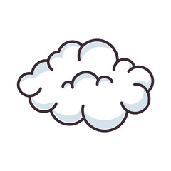 isolated cute clouds icon vector illustration graphic design