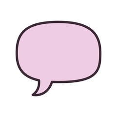 isolated cute chat bubble icon vector illustration graphic design