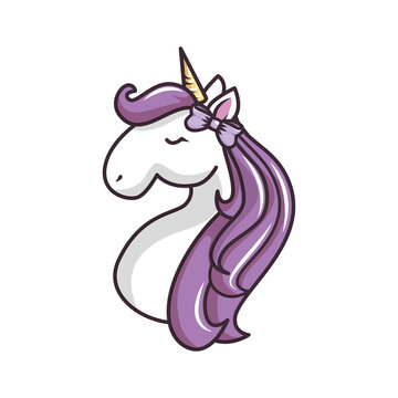 isolated magic unicorn icon vector illustration graphic design
