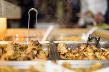 Customer in restaurant blur background with bokeh