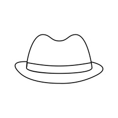 hat accessory icon over white background vector illustration