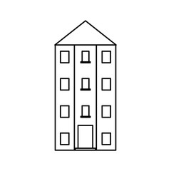 city building icon over white background vector illustration