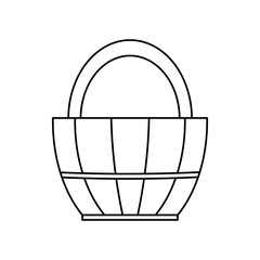 basket icon over white background vector illustration