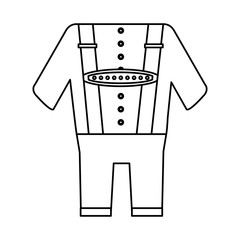 german bavarian costume icon over white background vector illustration