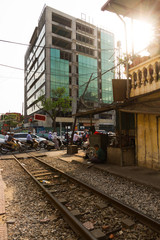 Fototapeta premium Railway in Hanoi